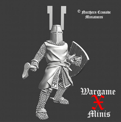 Teutonic knight crested helmet | 28mm | 54mm | Mounted medieval Knight