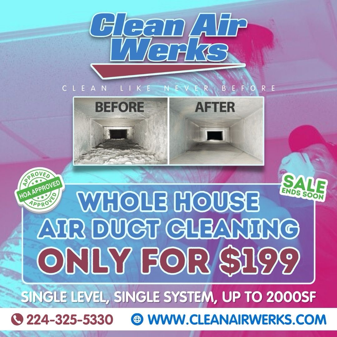 $199 Air Duct Cleaning - Crystal Lake Illinois