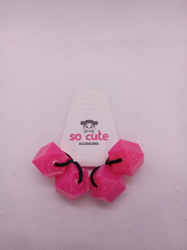 Bright Pink Glitter Gems (Large)