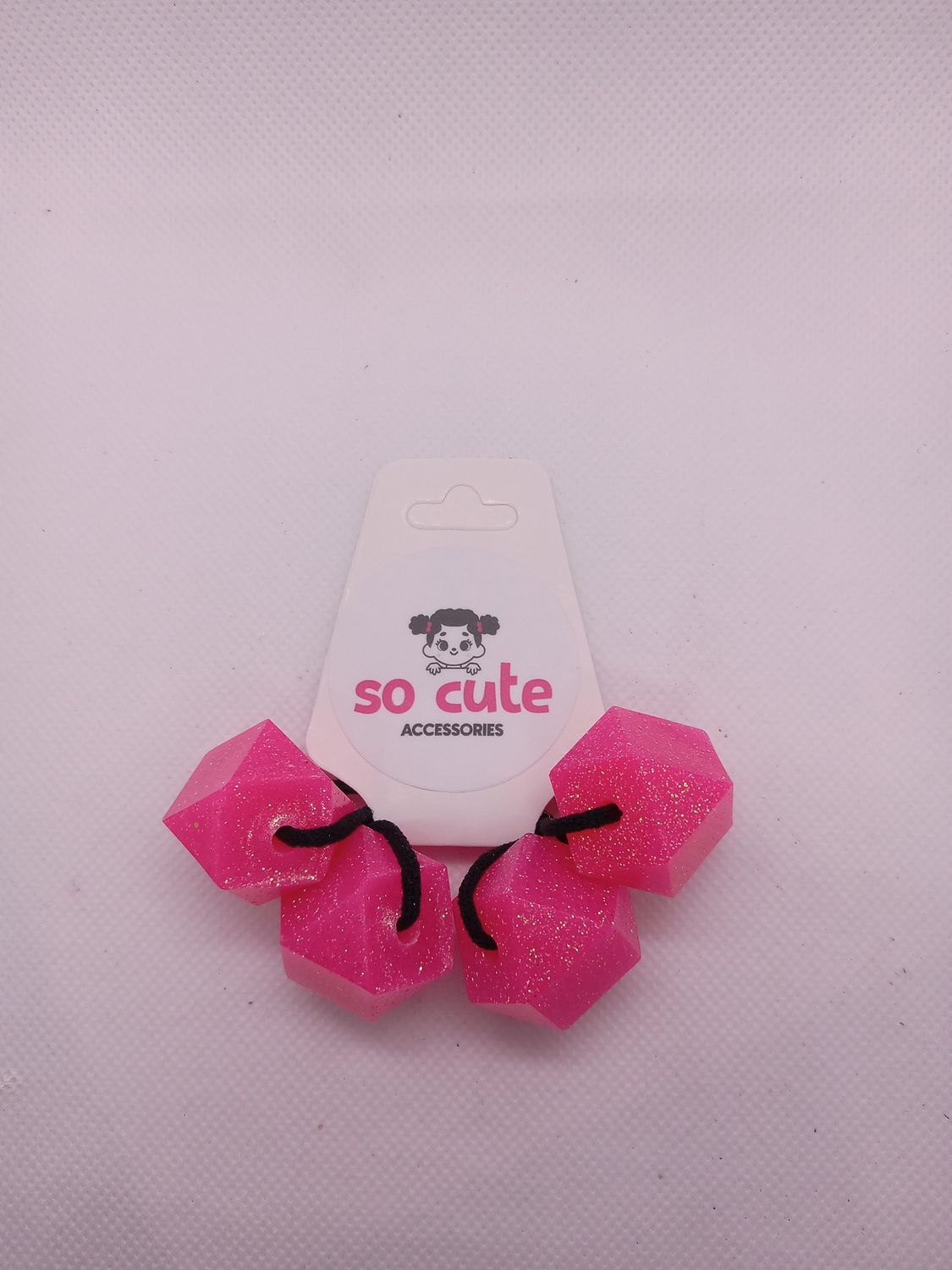 Bright Pink Glitter Gems (Large)