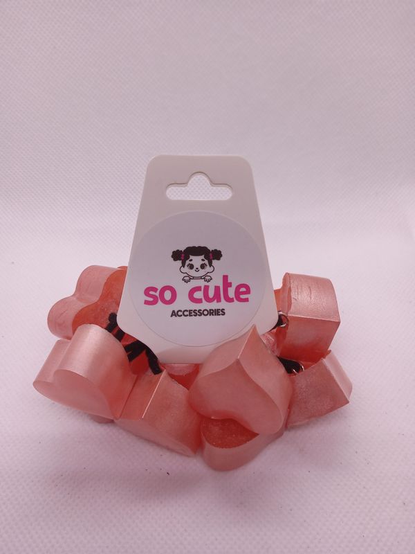 Coral coloured Hearts 6