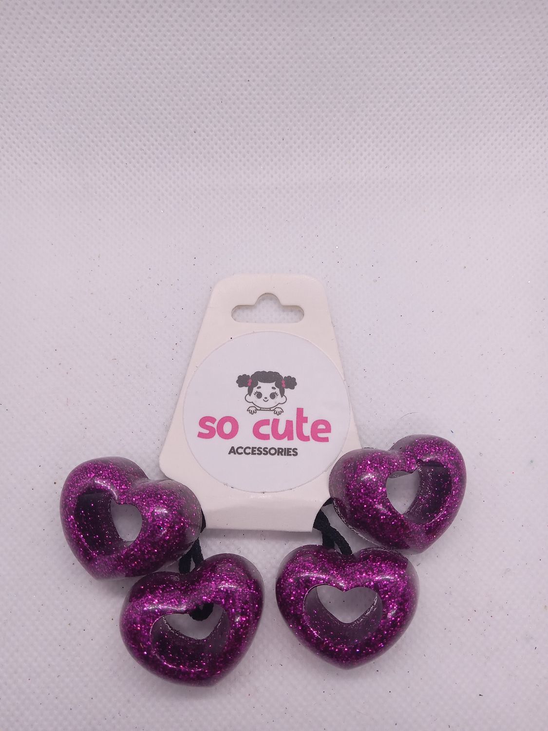 Purple Glitter Hearts