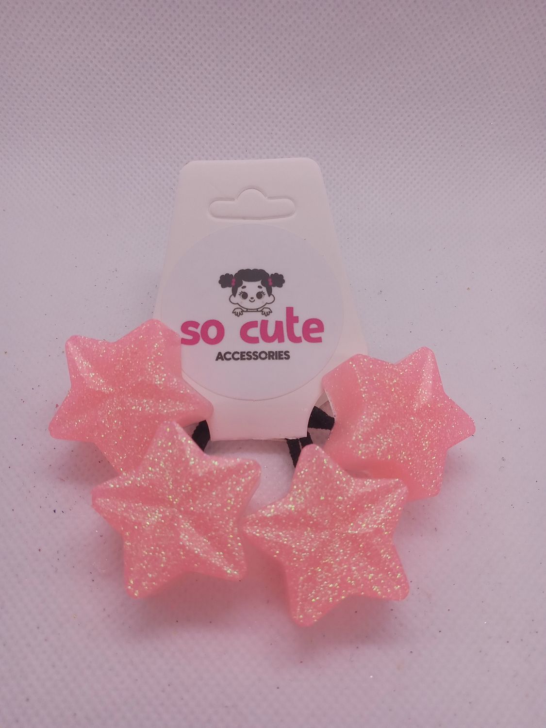 Light Pink Glitter Stars