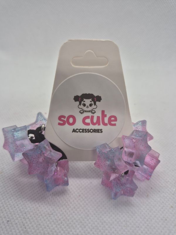 Pink &amp; Blue Mixed Glitter Small Stars 6