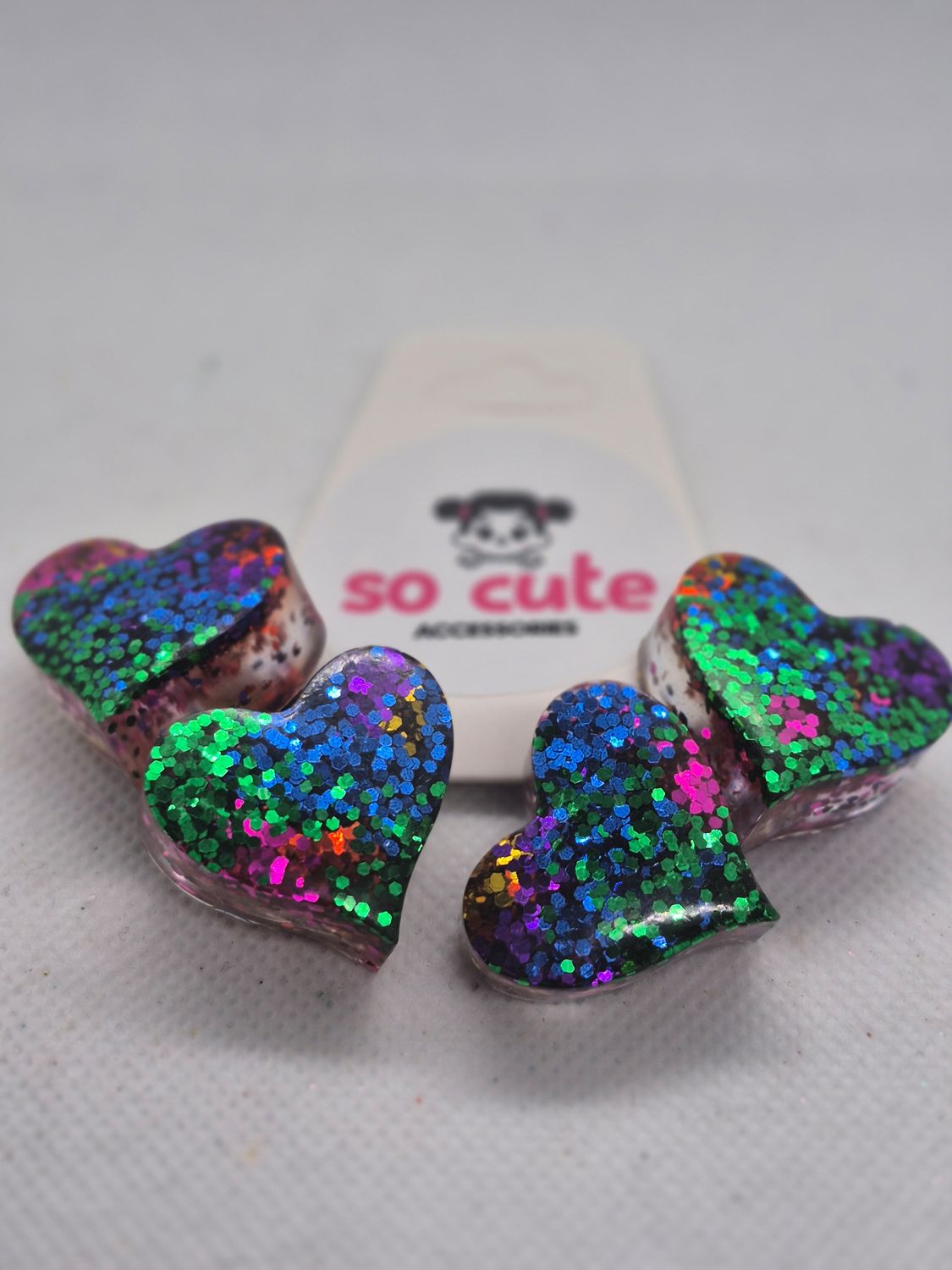 Mixed  Chunky Glitter Hearts A