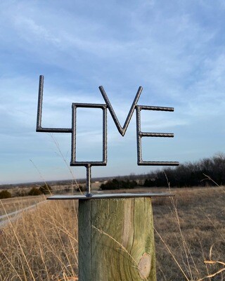 Rebar "LOVE" Sign
