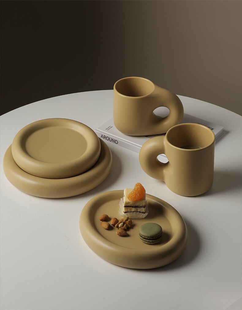 Ceramic Decorative Mug and Saucer