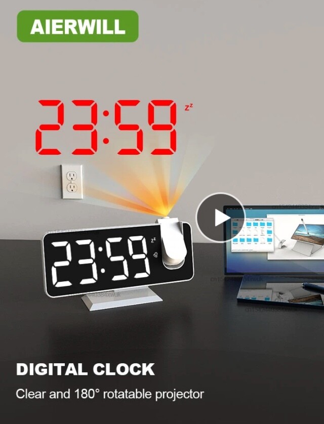 Digital Projector Alarm Clock