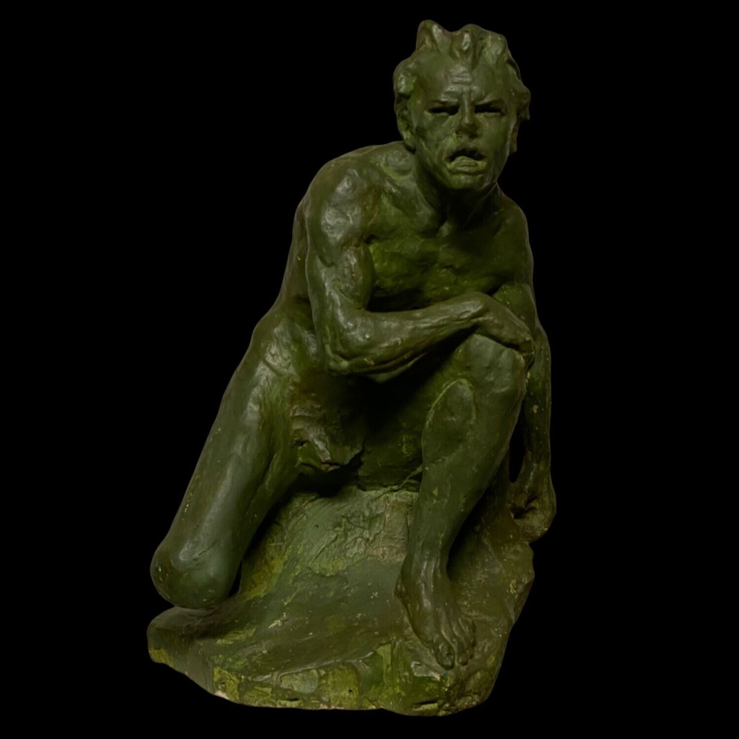 Terracotta demon sculpture, 19th century France
​