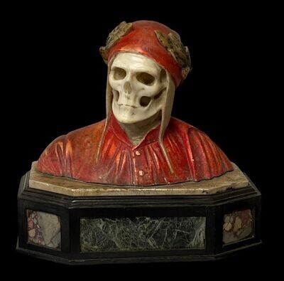Sculpture representing Dante's death, Italy 18th/19th century