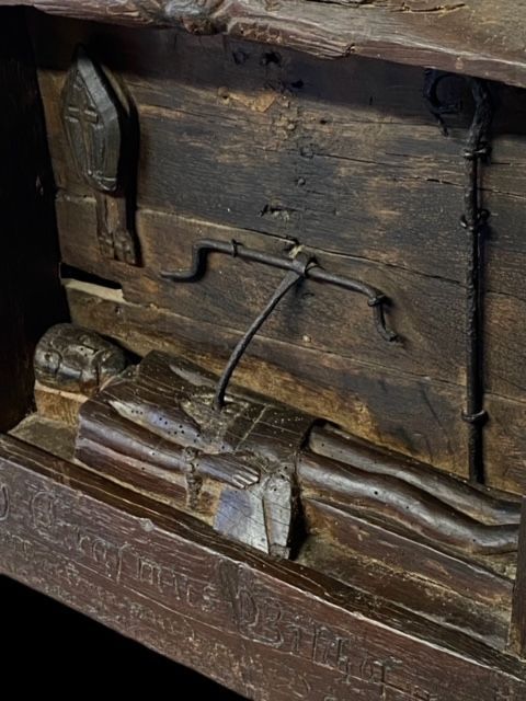 Scultura edicola martirio San Erasmo da Formia, Germania XVII secolo