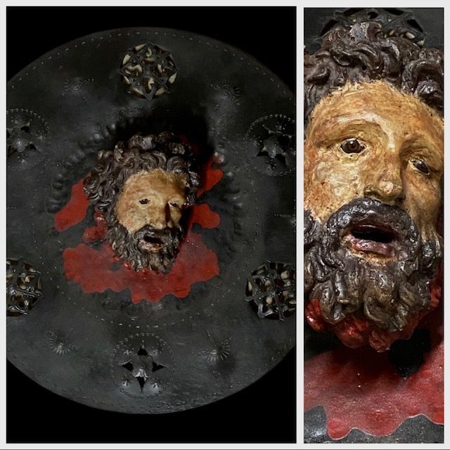 Piatto testa San Giovanni Battista, Italia XIX secolo