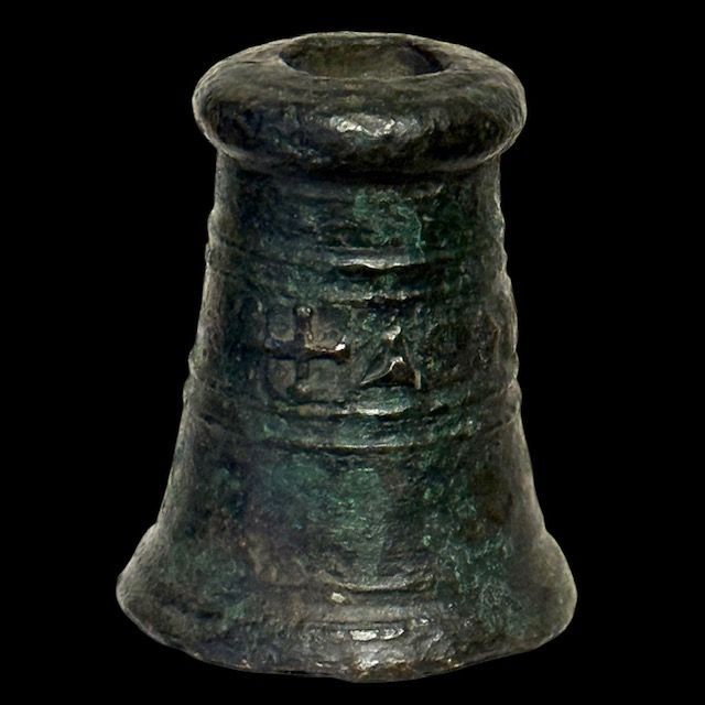 Bronze bombard or "mortaio d'allegrezza" with cross and letters, Italy 16th/17th century