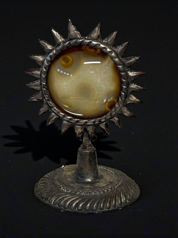 Strumento ottico con lente in agata per retro-illuminazione a candela Italia, seconda metà del XVIII secolo