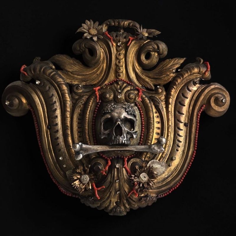 Importante composizione Memento Mori per Wunderkammer  Fine XVIII – inizi XIX secolo