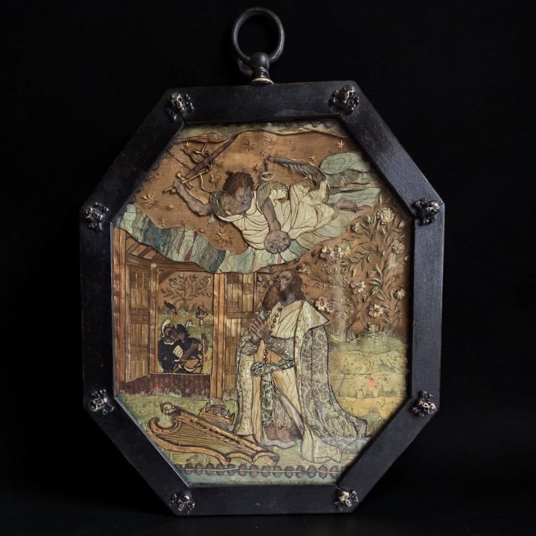 Re Davide davanti all’Angelo della Morte Manifattura europea, seconda metà del XVIII secolo Re Davide davanti all’Angelo della Morte Manifattura europea, seconda metà del XVIII secolo