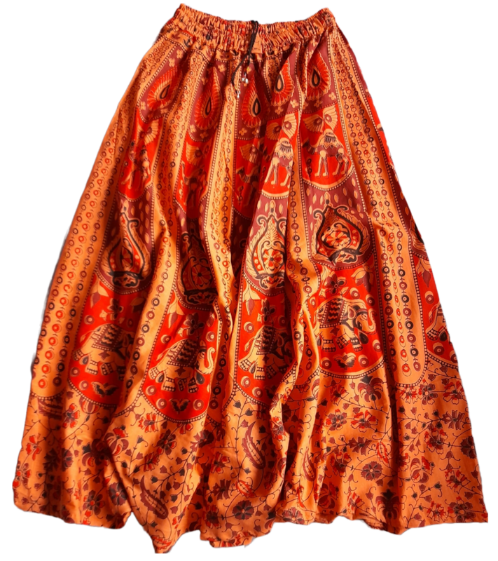 Langer indischer Rock (Orange)