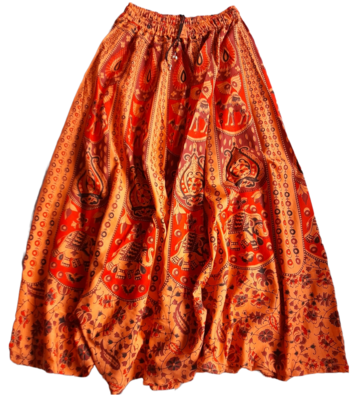 Langer indischer Rock (Orange)