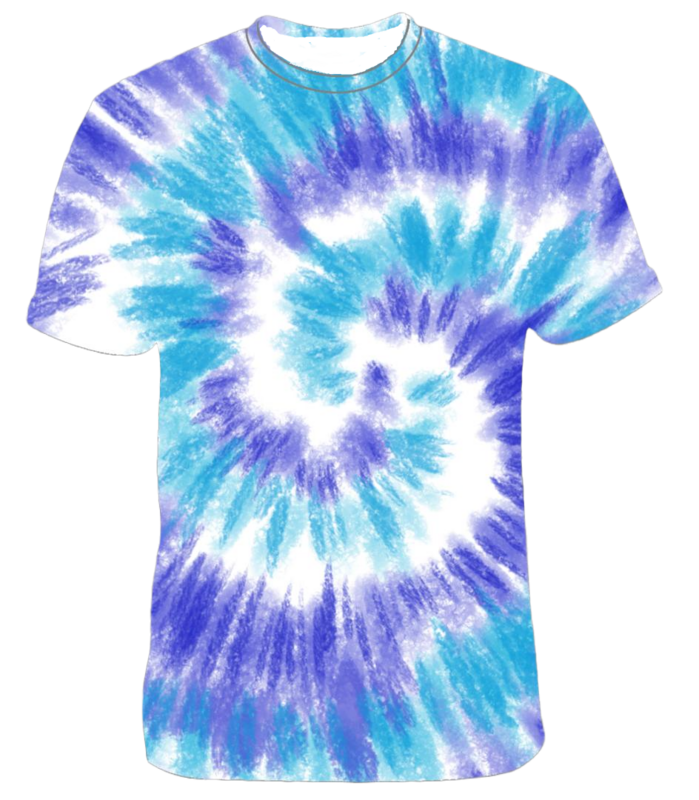 Psychedelisches, Buntes T-Shirt "Meerwasser" in Trippy Batik Style