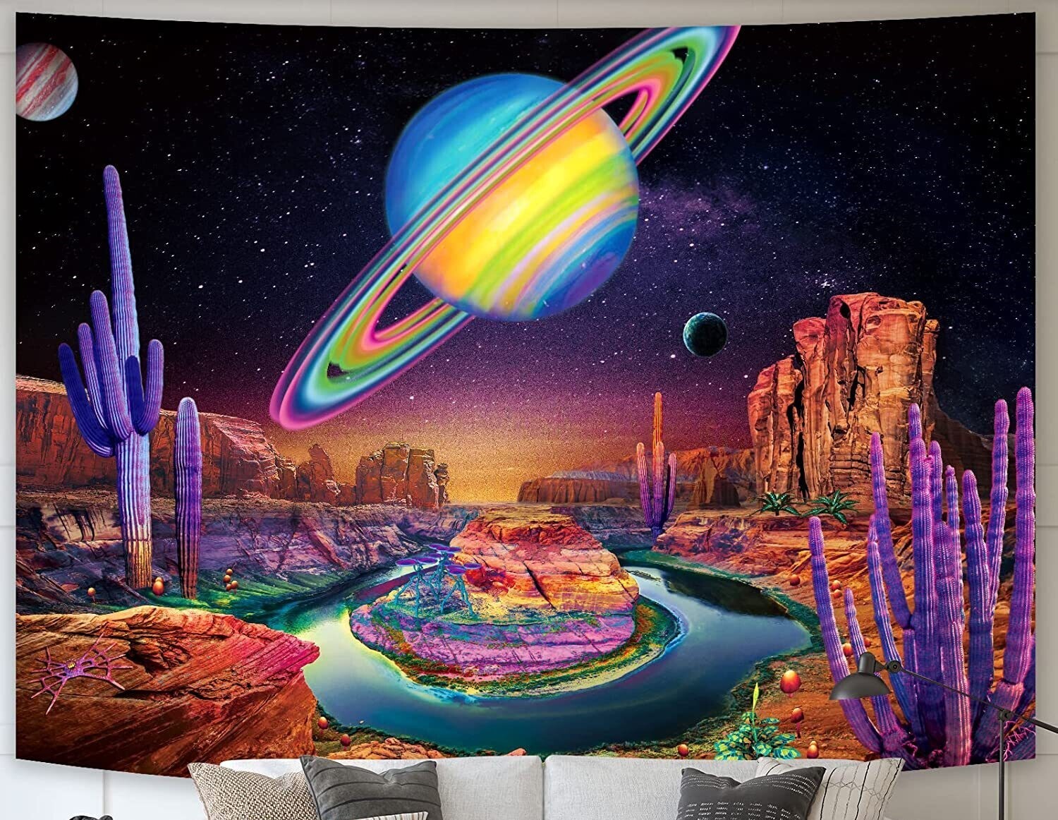 Trippy Wandtuch/Wandteppich: Another Worlds Desert