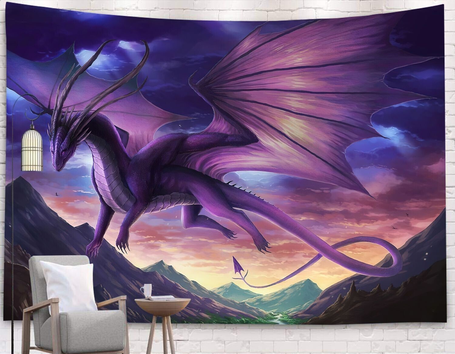Drachen Wandtuch/Wandteppich: Twilight Dragon