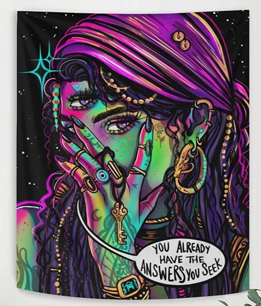 Spiritual Wandtuch/Wandteppich: 3rd Eye Girl