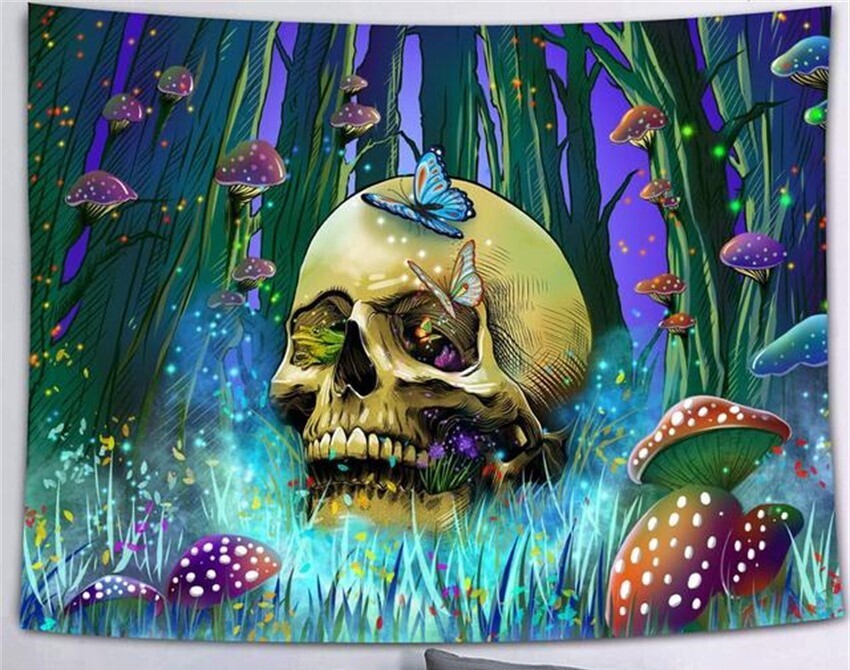 Spirituelles Wandtuch/Wandteppich: Frieden im Tod