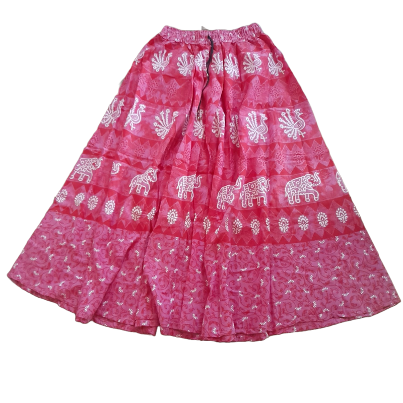 Langer indischer Rock (Rosa)