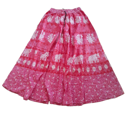 Langer indischer Rock (Rosa)