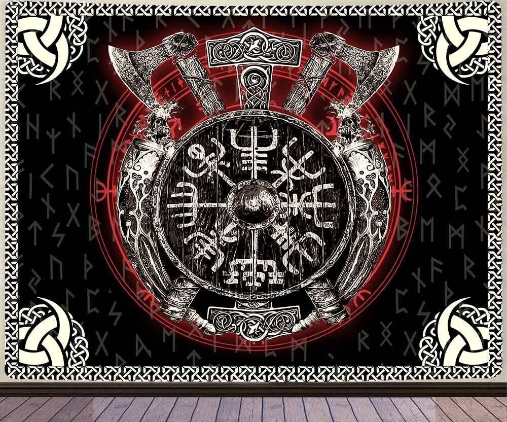 Viking Wandtuch/Wandteppich: Valhallas Äxte