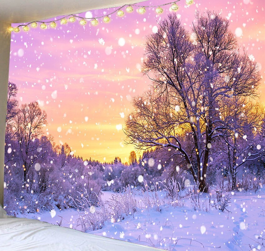 Landschafts Wandtuch/Wandteppich: Winters Dawn