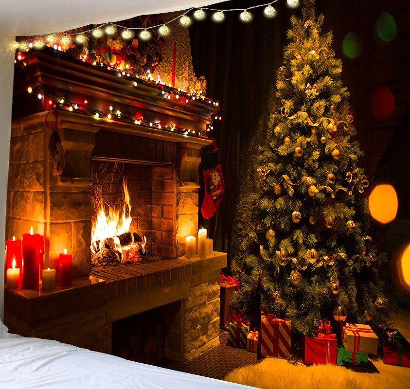 Weihnachts Wandtuch/Wandteppich: Weihnachtszimmer