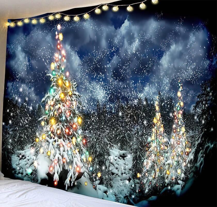 Weihnachts Wandtuch/Wandteppich: Weihnachtswald