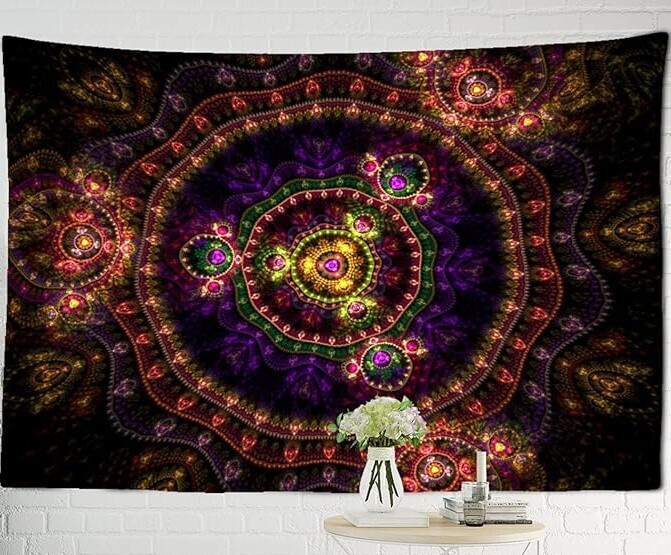 UV-Licht aktives Wandtuch/Wandteppich: Trinity (Schwarzlicht aktiv)