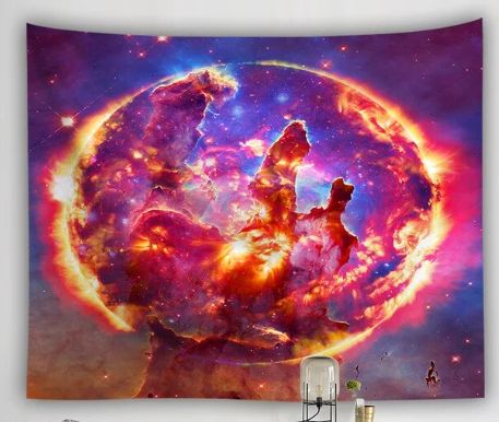 Space Wandtuch/Wandteppich: Säulen des Lebens