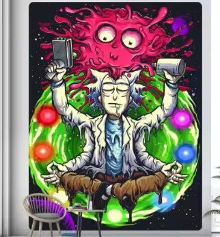 Rick and Morty Wandtuch/Wandteppich: Crazy Rick Rick and Morty Wandtuch/Wandteppich: Crazy Rick