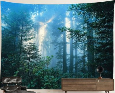 Nature Forest Tapestry: Blue Light Woods
