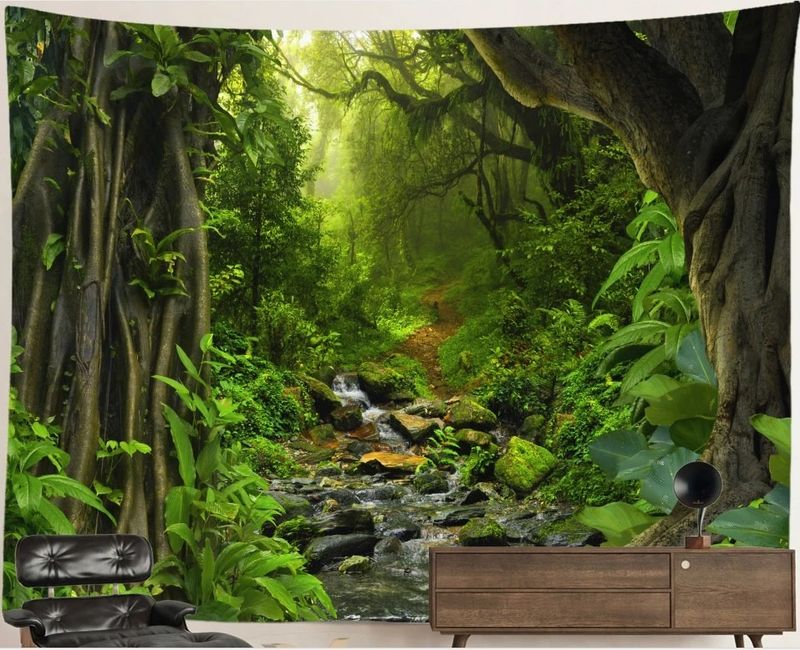 Nature Forest Tapestry: Deep Jungle Nature Forest Tapestry: Deep Jungle