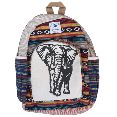 Handgefertigter Rucksack aus Indien "Elefant"