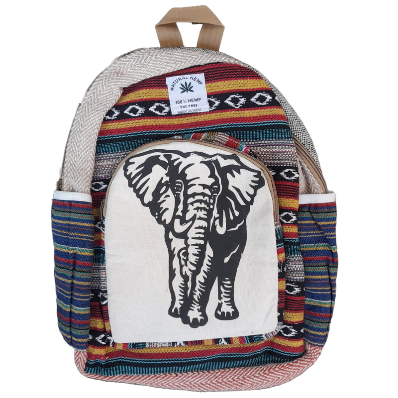 Handgefertigter Rucksack aus Indien "Elefant"