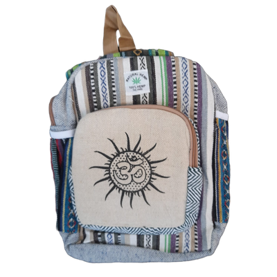 Handgefertigter Rucksack aus Indien "Spirituelle Sonne"