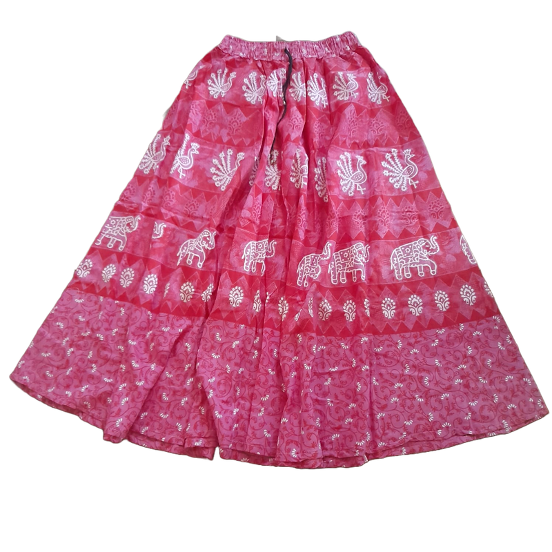 Langer indischer Rock (Rosa)