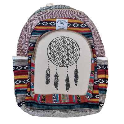 Handgefertigter Rucksack aus Indien "Traumfänger