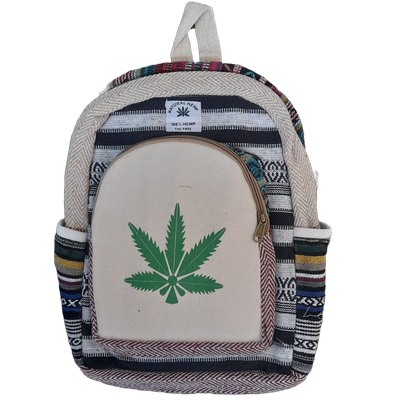 Handgefertigter Rucksack aus Indien "H*nf Blatt"