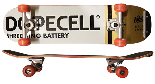 Freestyle Skateboard Über Dopecell White 7.5