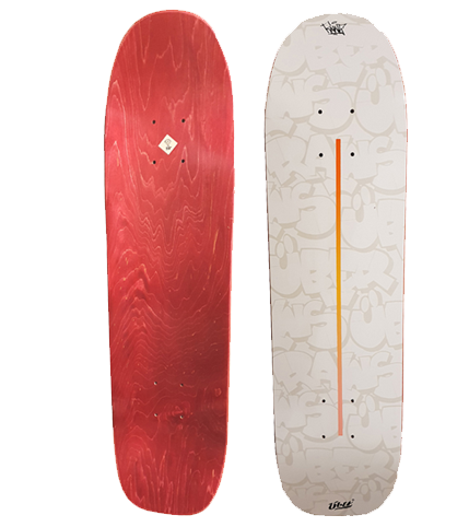 Freestyle Skateboard Über-Raws-White 7.5"x 28.7" Deck