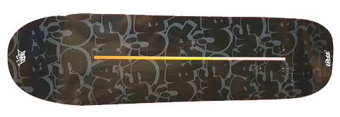 Freestyle Skateboard Über-Raws-Black 7.5