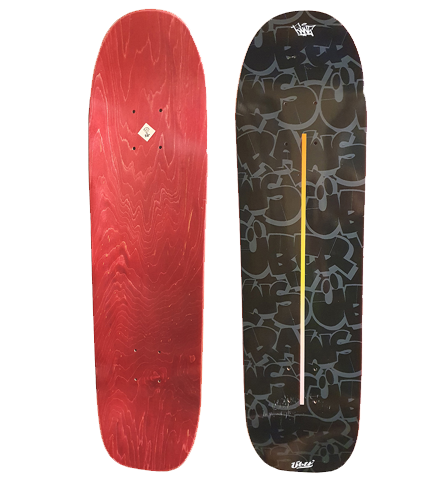 Freestyle Skateboard Über-Raws-Black 7.5"x 28.7" Deck