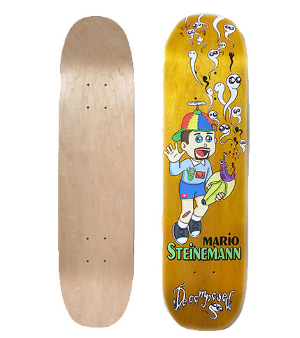 Freestyle Skateboard Steinemann 7.25"x28.25" Natural, Deck