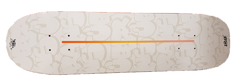 Freestyle Skateboard Über-Raws-White 7.5